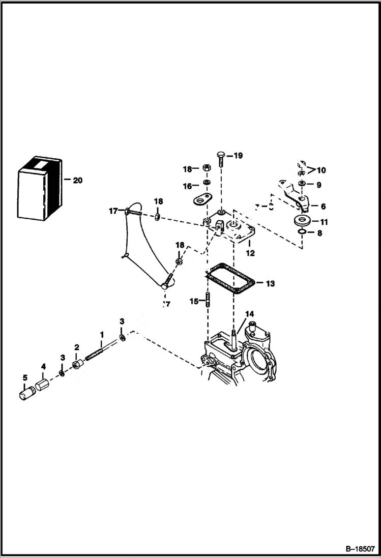 Схема запчастей Bobcat 600s - SPEED CONTROL PLATE POWER UNIT