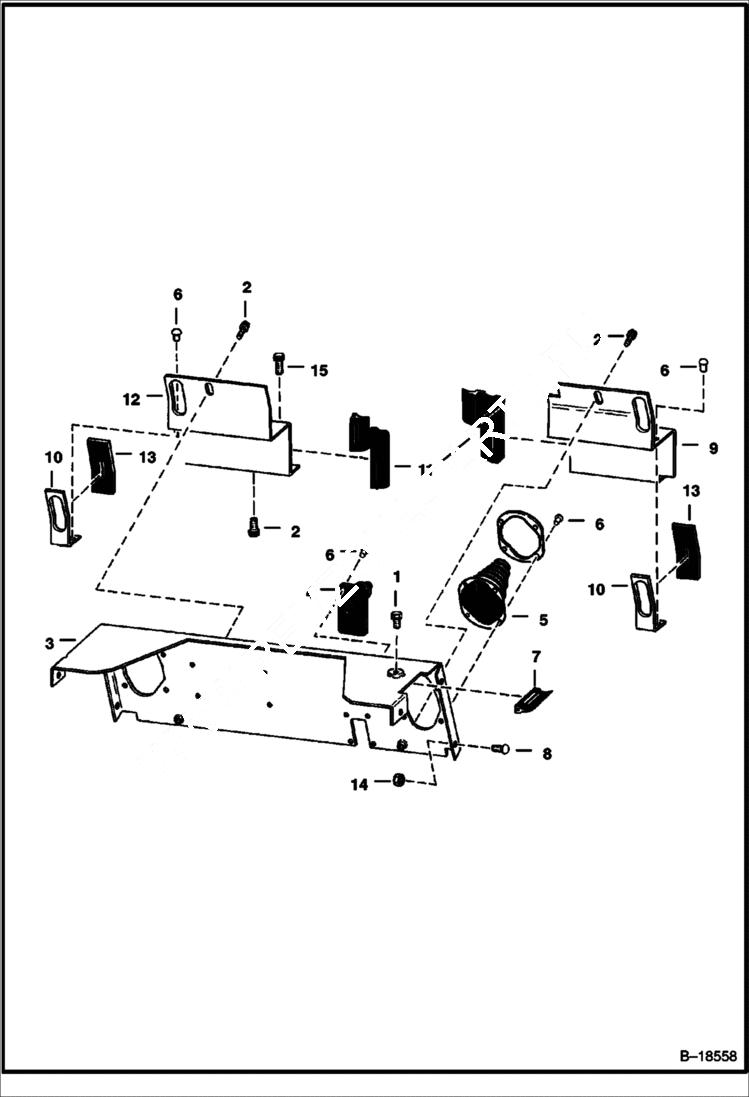 Схема запчастей Bobcat 600s - PANELS MAIN FRAME