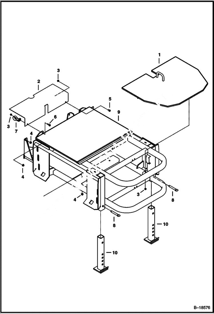 Схема запчастей Bobcat CONCRETE PUMP - MAIN FRAME Concrete Pump - S/N Prefix 2331 Loader