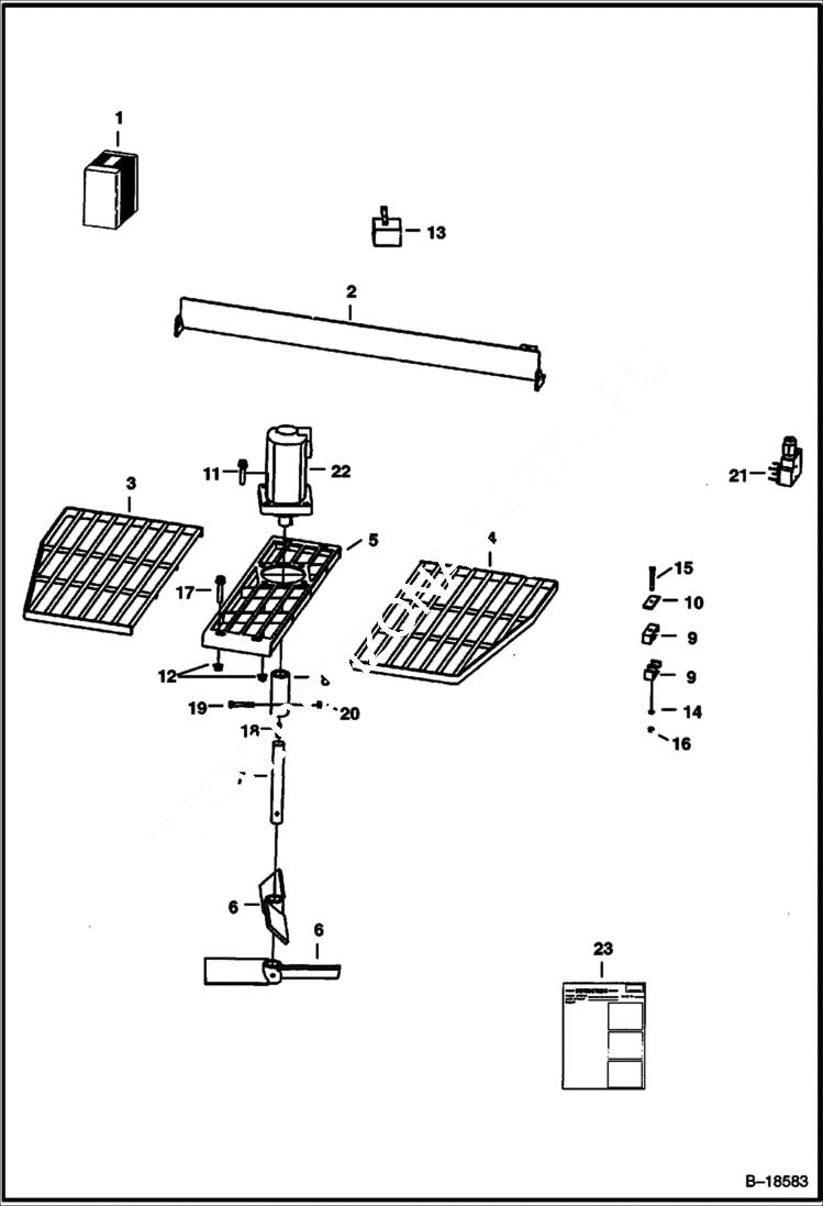 Схема запчастей Bobcat CONCRETE PUMP - CONCRETE PUMP AGITATOR Concrete Pump - S/N Prefix 2331 Loader