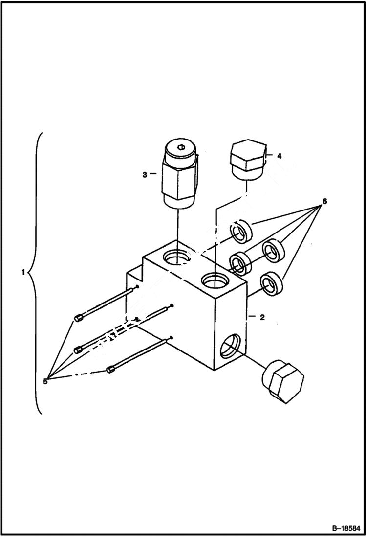 Схема запчастей Bobcat CONCRETE PUMP - VALVE ASSEMBLY Concrete Pump Agitator - S/N Prefix 2331 Loader