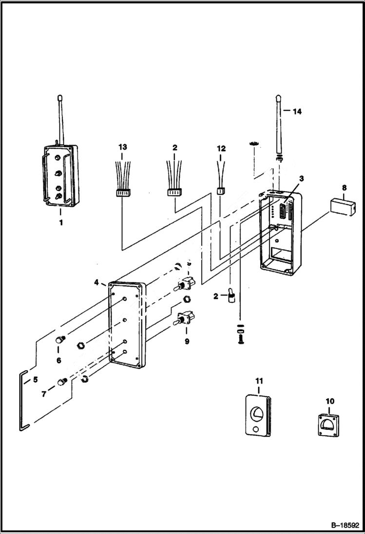 Схема запчастей Bobcat CONCRETE PUMP - REMOTE CONTROL RADIO Concrete Pump Agitator - S/N Prefix 2331 Loader