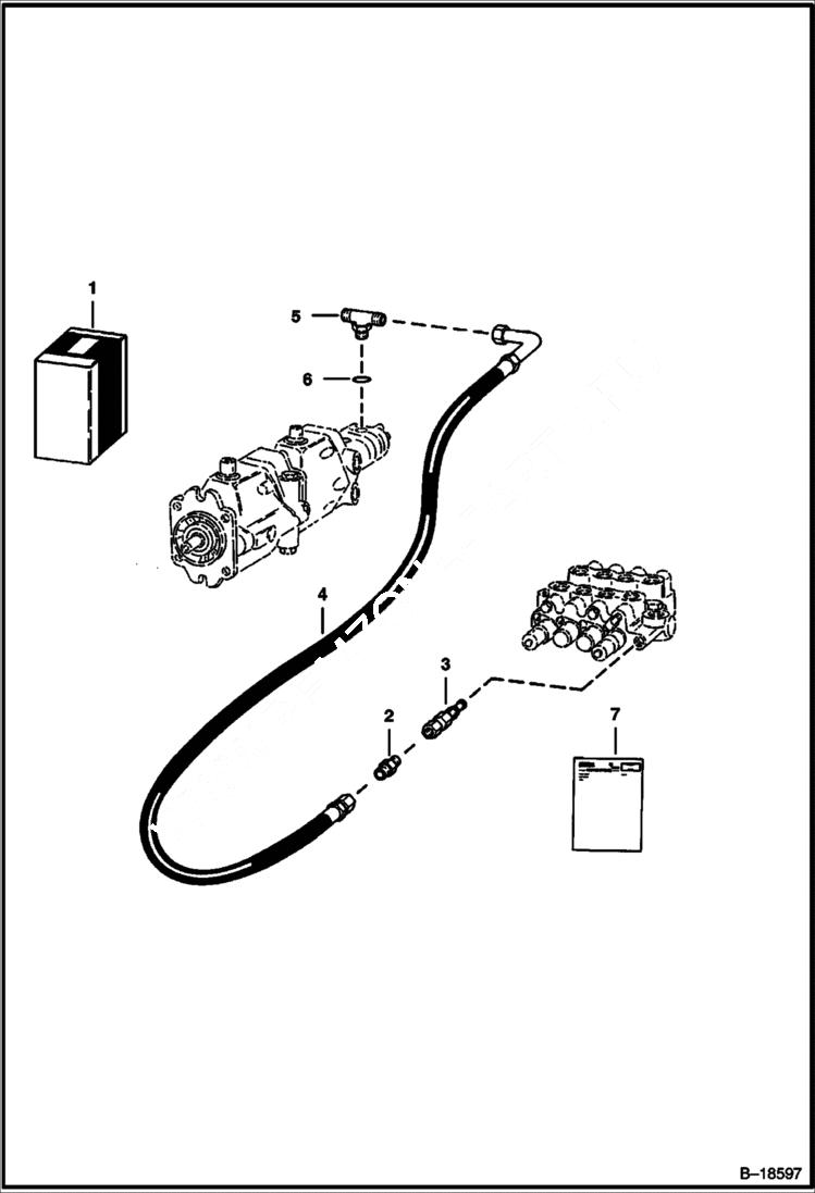 Схема запчастей Bobcat 800s - HIGH HORSEPOWER HYDRAULICS (Relief Valve Kit) ACCESSORIES & OPTIONS