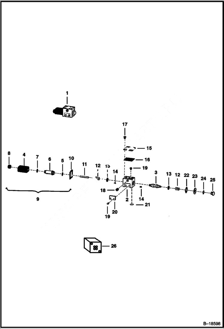 Схема запчастей Bobcat 800s - HIGH HORSEPOWER HYDRAULICS (Solenoid Valve) ACCESSORIES & OPTIONS