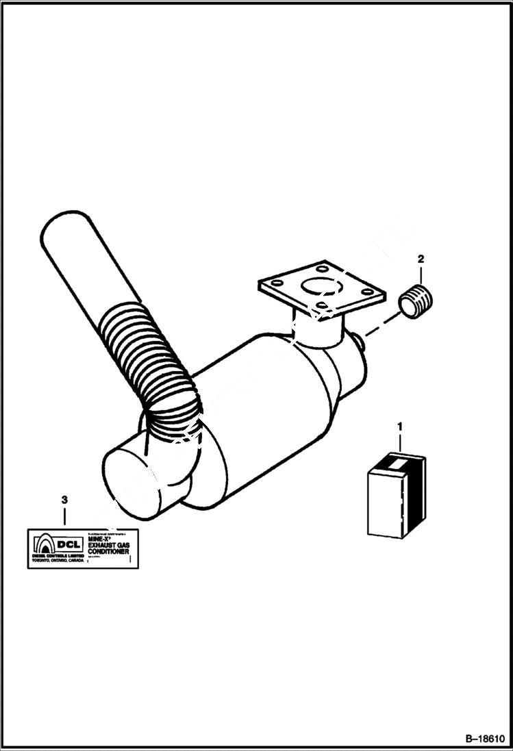 Схема запчастей Bobcat 800s - MUFFLER/PURIFIER KIT ACCESSORIES & OPTIONS