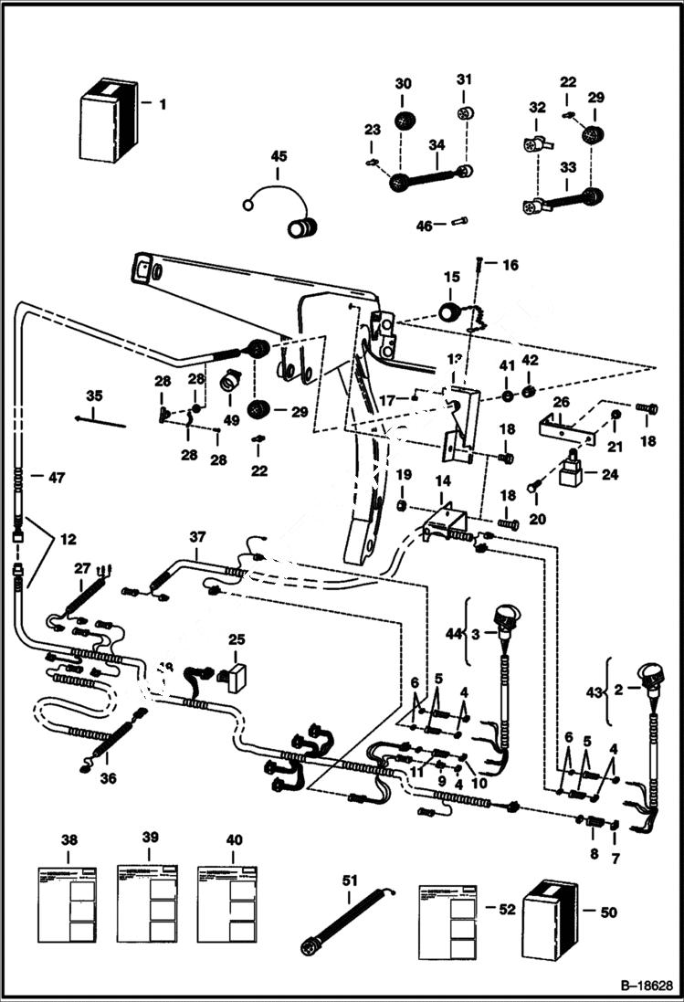 Схема запчастей Bobcat ATTACHMENT CONTROL KITS - WIRING KIT Loader