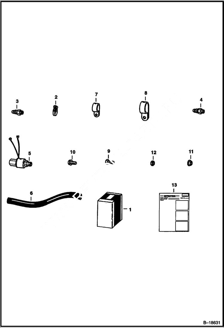 Схема запчастей Bobcat 600s - FUEL VALVE KIT ACCESSORIES & OPTIONS