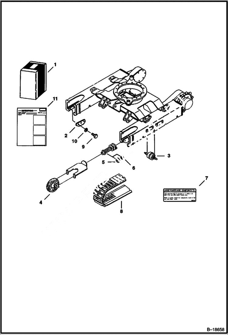 Схема запчастей Bobcat 231 - TRACK KIT (Rubber) ACCESSORIES & OPTIONS