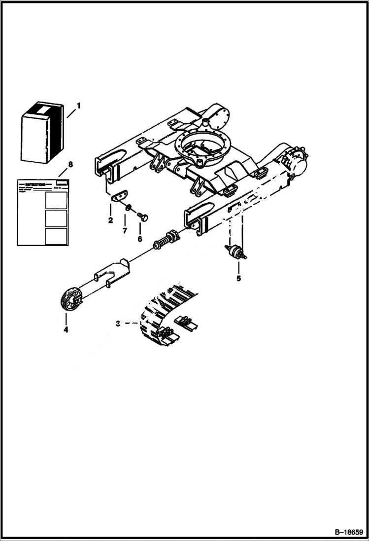 Схема запчастей Bobcat 231 - TRACK KIT (Steel) ACCESSORIES & OPTIONS