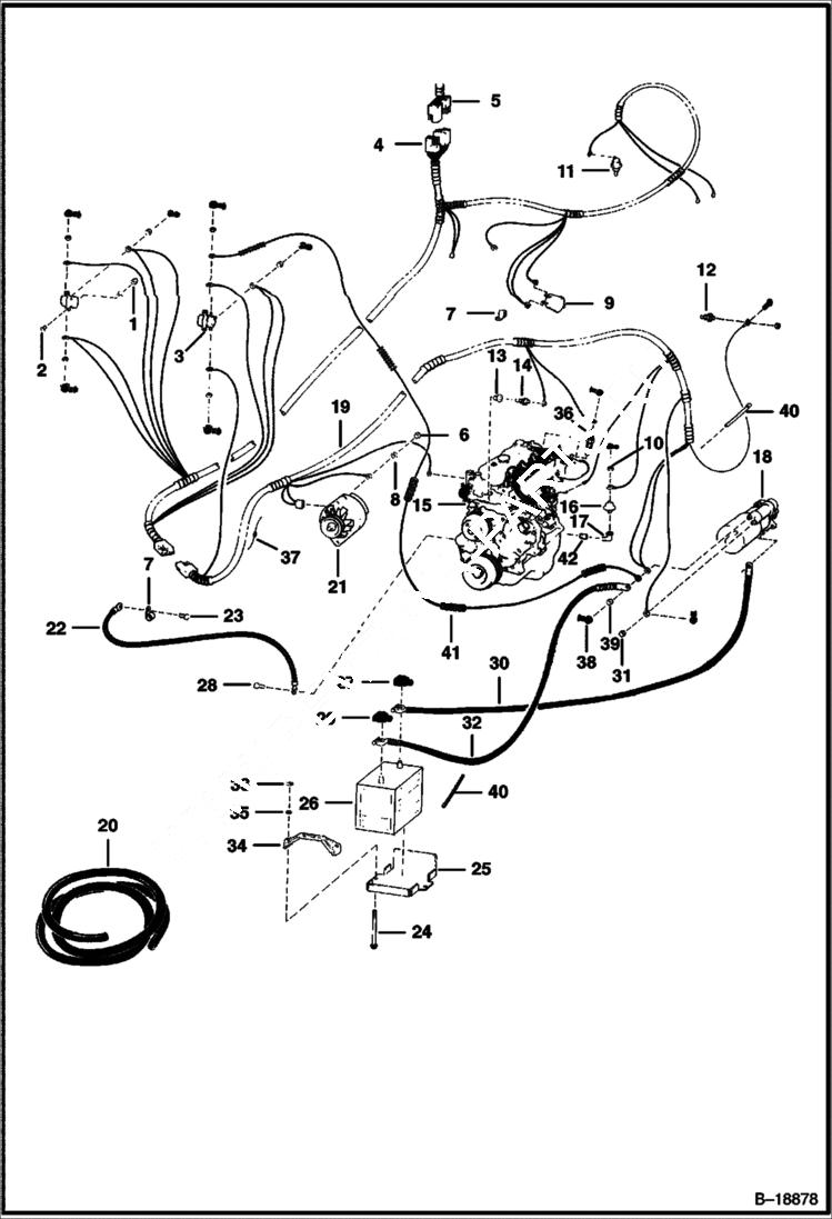 Схема запчастей Bobcat 800s - ENGINE ELECTRICAL ELECTRICAL SYSTEM