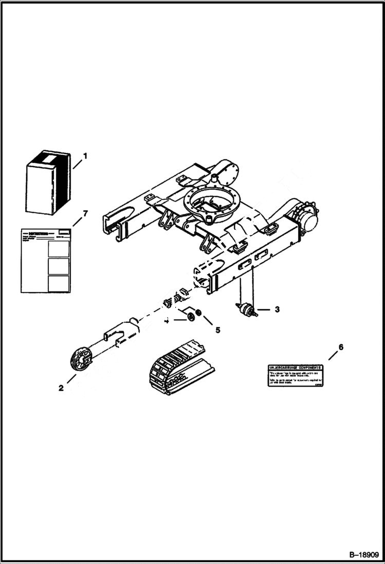 Схема запчастей Bobcat 231 - RUBBER TRACK KIT (Track Derailing) ACCESSORIES & OPTIONS