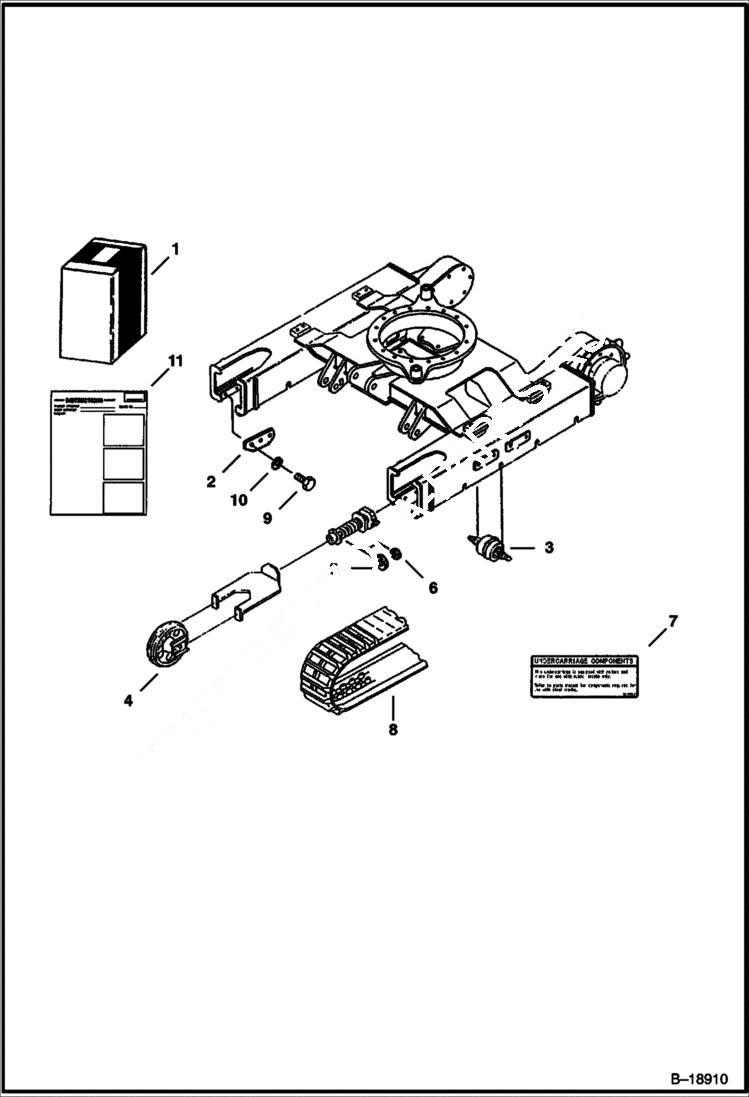 Схема запчастей Bobcat 231 - TRACK KIT (Rubber) ACCESSORIES & OPTIONS