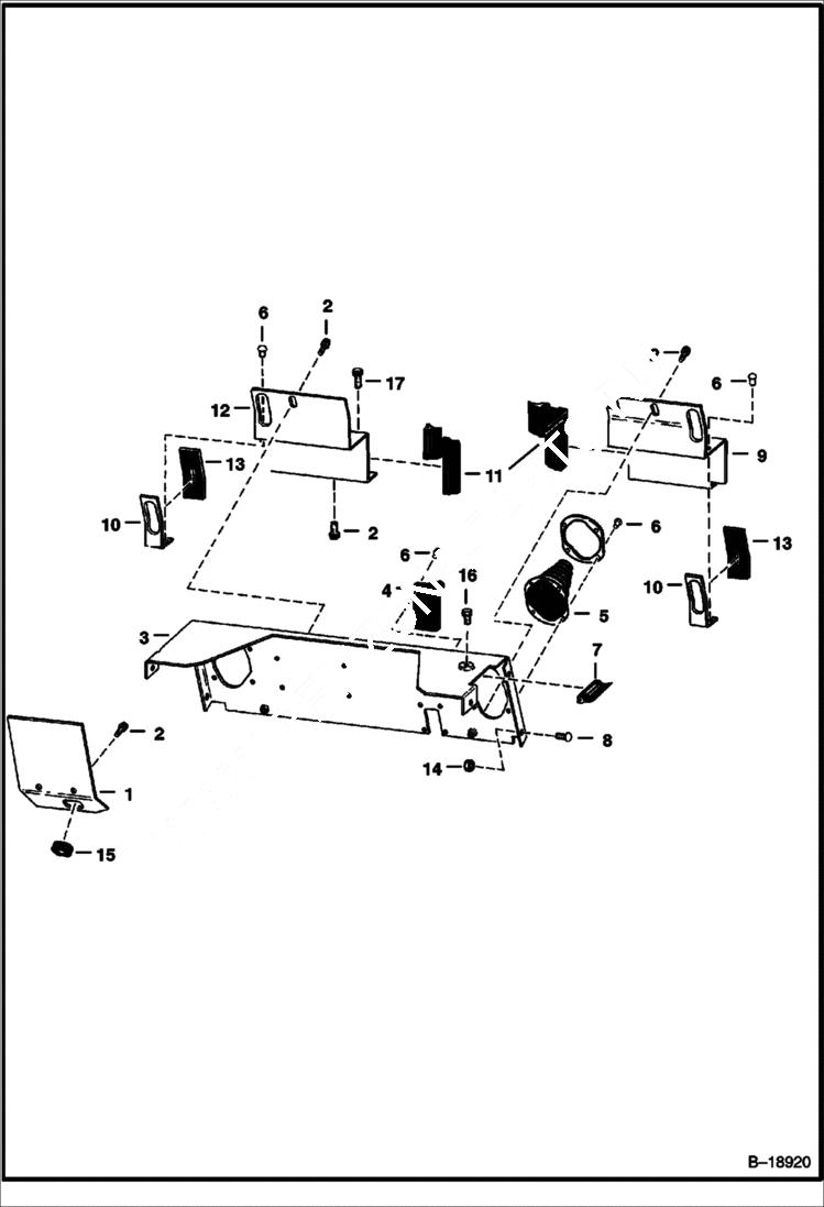 Схема запчастей Bobcat 700s - PANELS MAIN FRAME