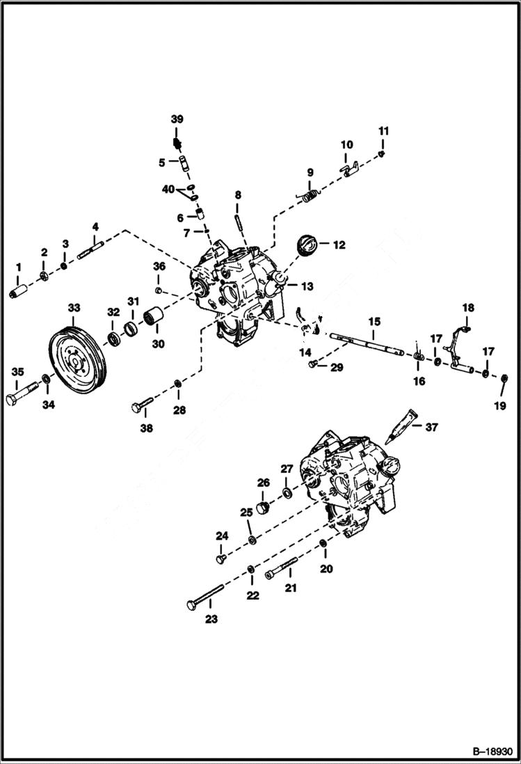 Схема запчастей Bobcat 700s - FRONT COVER (Deutz 511) POWER UNIT