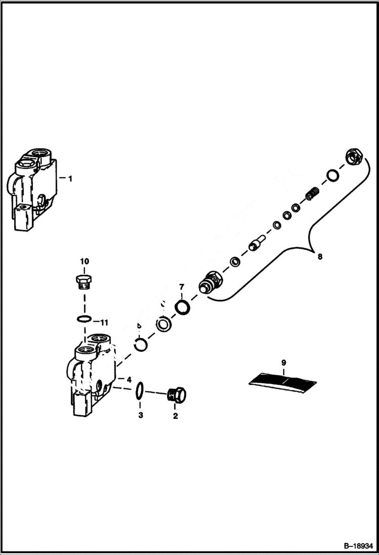 Схема запчастей Bobcat 700s - INLET SECTION (Gresen V20) HYDRAULIC SYSTEM