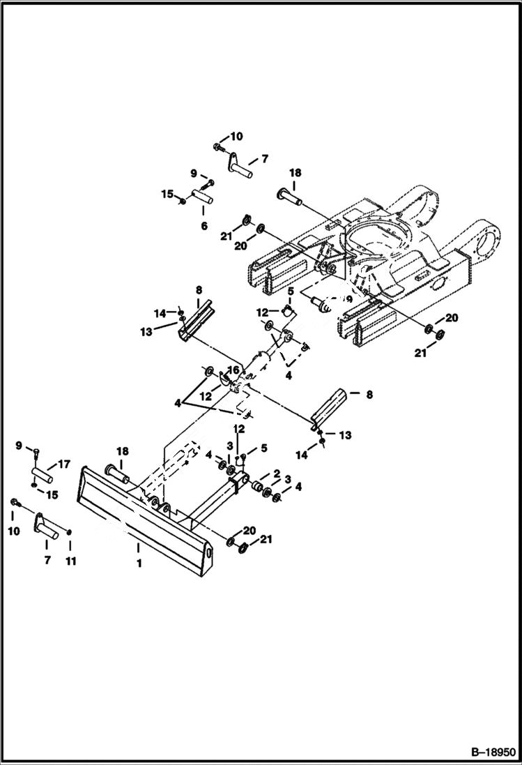 Схема запчастей Bobcat 320 - BLADE WORK EQUIPMENT