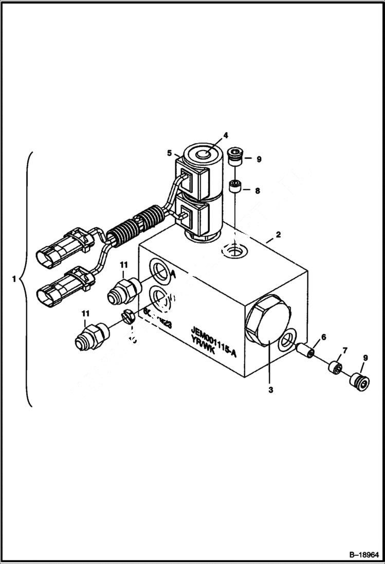 Схема запчастей Bobcat BOX BLADE - BOX BLADE (Valve Assembly) (84 6574) (84 Laser 6575) Loader