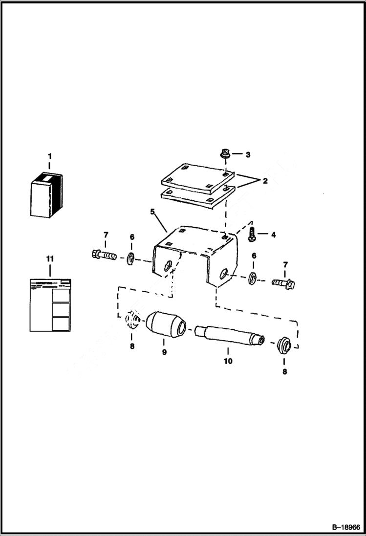 Схема запчастей Bobcat ROTARY CUTTER - ROTARY CUTTER (Front Roller Kit) (60 4670, 4672) Loader