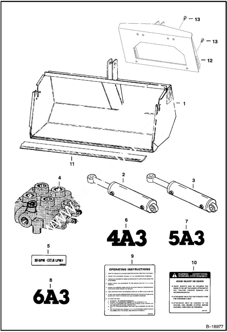 Схема запчастей Bobcat LANDSCAPE RAKE - LANDSCAPE RAKE (3-Point Hitch Mounted) (A Series) Loader