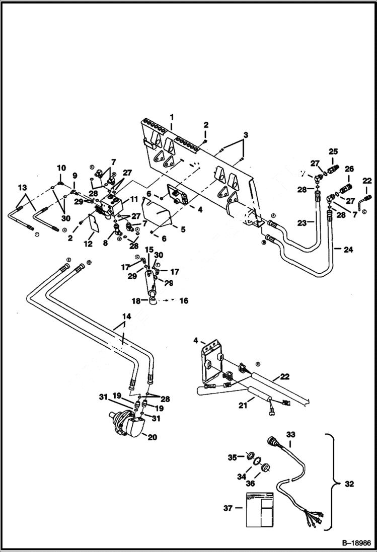 Схема запчастей Bobcat SOIL CONDITIONER - HYDRAULICS (72 2320) (84 6514) Loader