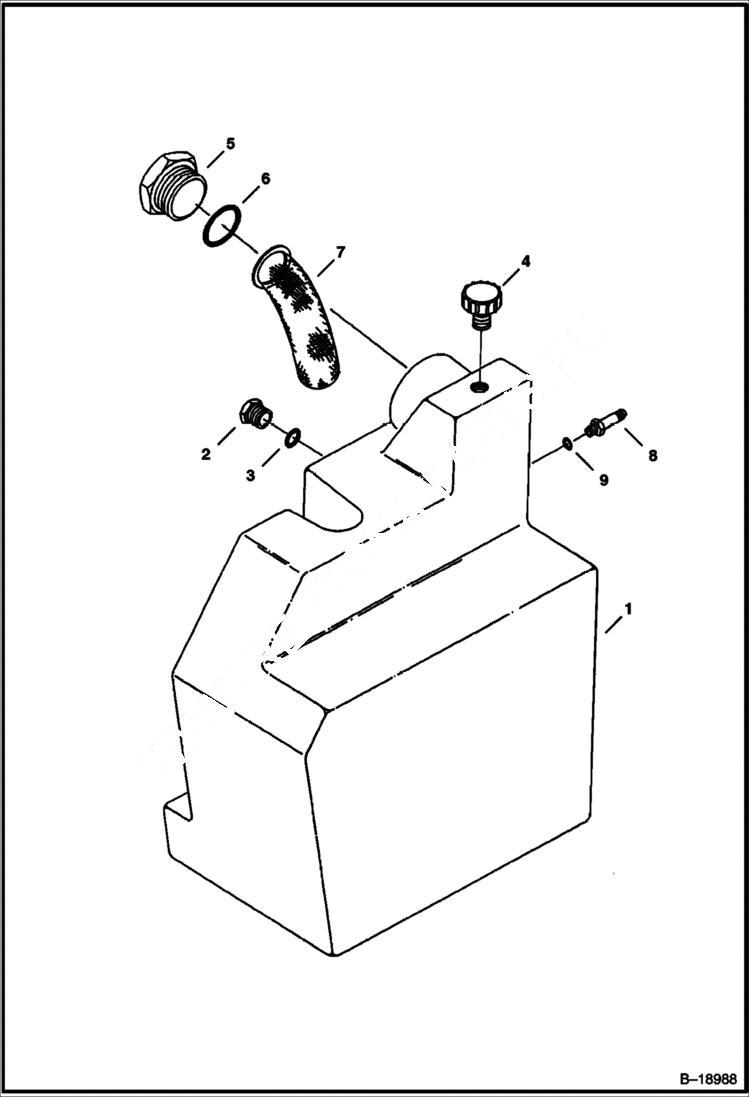 Схема запчастей Bobcat 320 - HYDRAULIC CIRCUITRY (Hydraulic Reservoir) HYDRAULIC SYSTEM