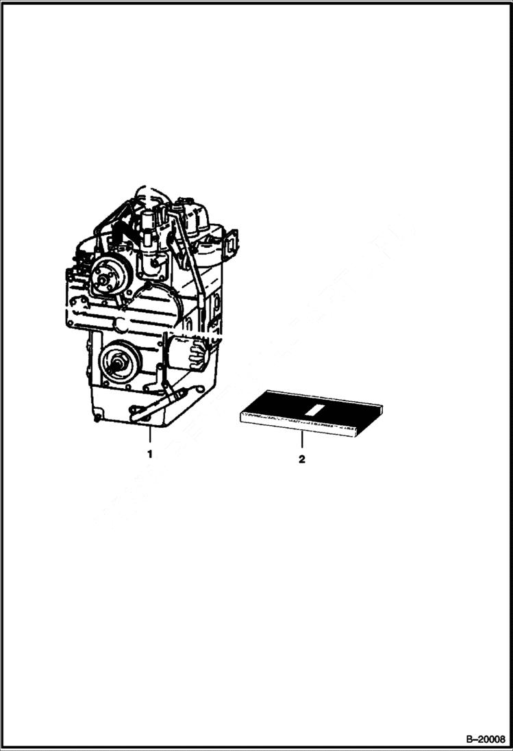 Схема запчастей Bobcat 320 - ENGINE (Kubota D750) POWER UNIT