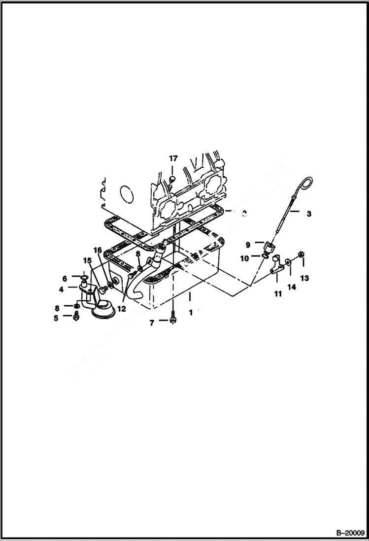 Схема запчастей Bobcat 320 - OIL PAN POWER UNIT