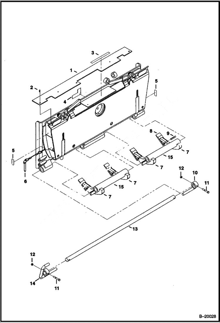 Схема запчастей Bobcat SCARIFIER - SCARIFIER (Mounts between Bob-Tach & Attachment) Loader