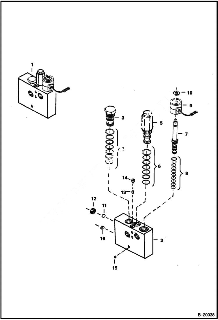 Схема запчастей Bobcat HAND HELD TOOL CONTROL BOX - HAND HELD TOOL CONTROL BOX (Valve Assembly) Loader