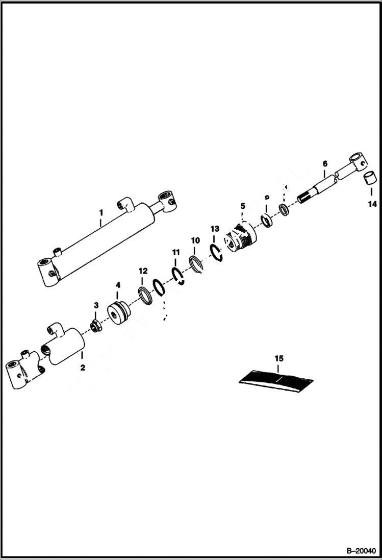 Схема запчастей Bobcat FIFTH WHEEL - FIFTH WHEEL (Cylinder) (W/1 (25,4 mm) Rod) Loader