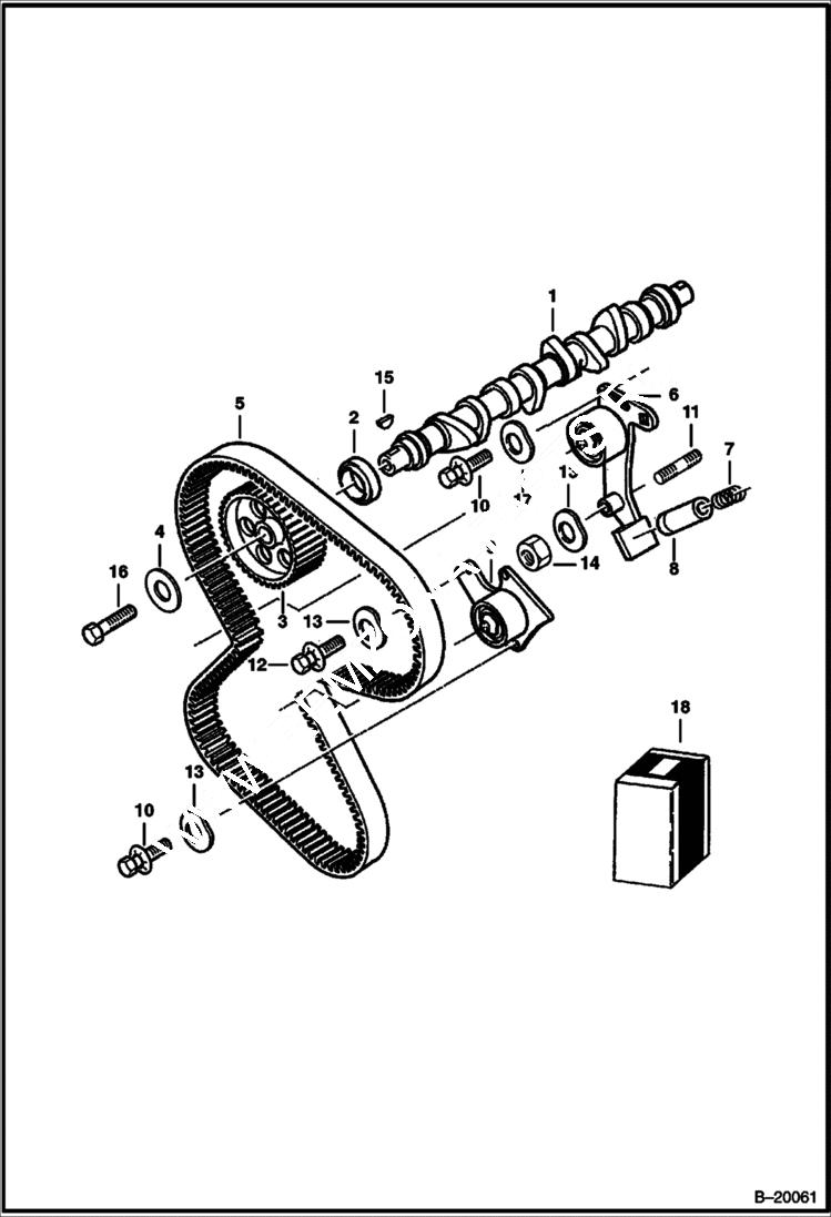 Схема запчастей Bobcat 600s - CAMSHAFT POWER UNIT