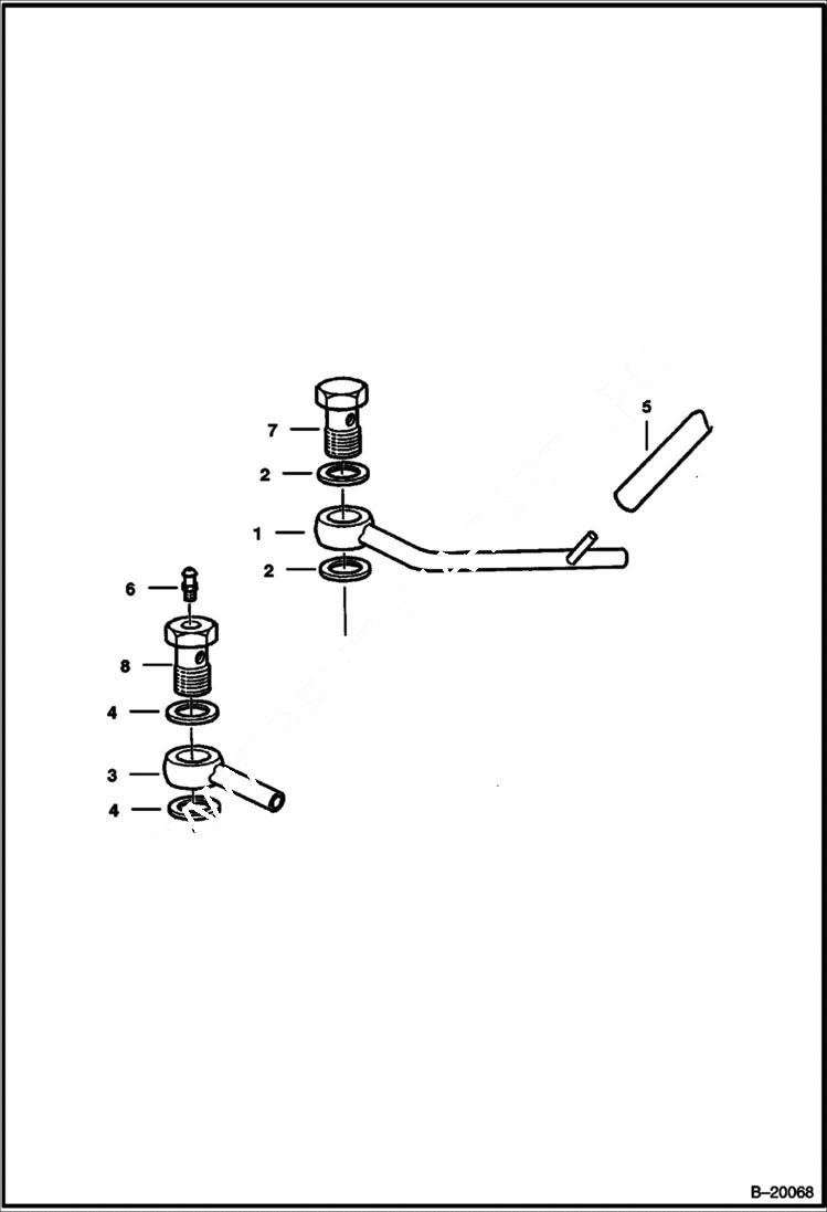 Схема запчастей Bobcat 600s - INJECTOR INLET & OUTLET POWER UNIT