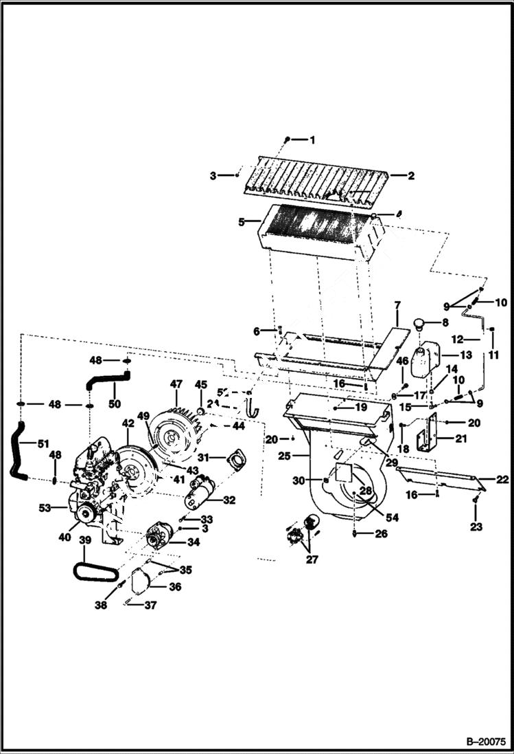 Схема запчастей Bobcat 700s - ENGINE & ATTACHING PARTS (Ford Engine) POWER UNIT