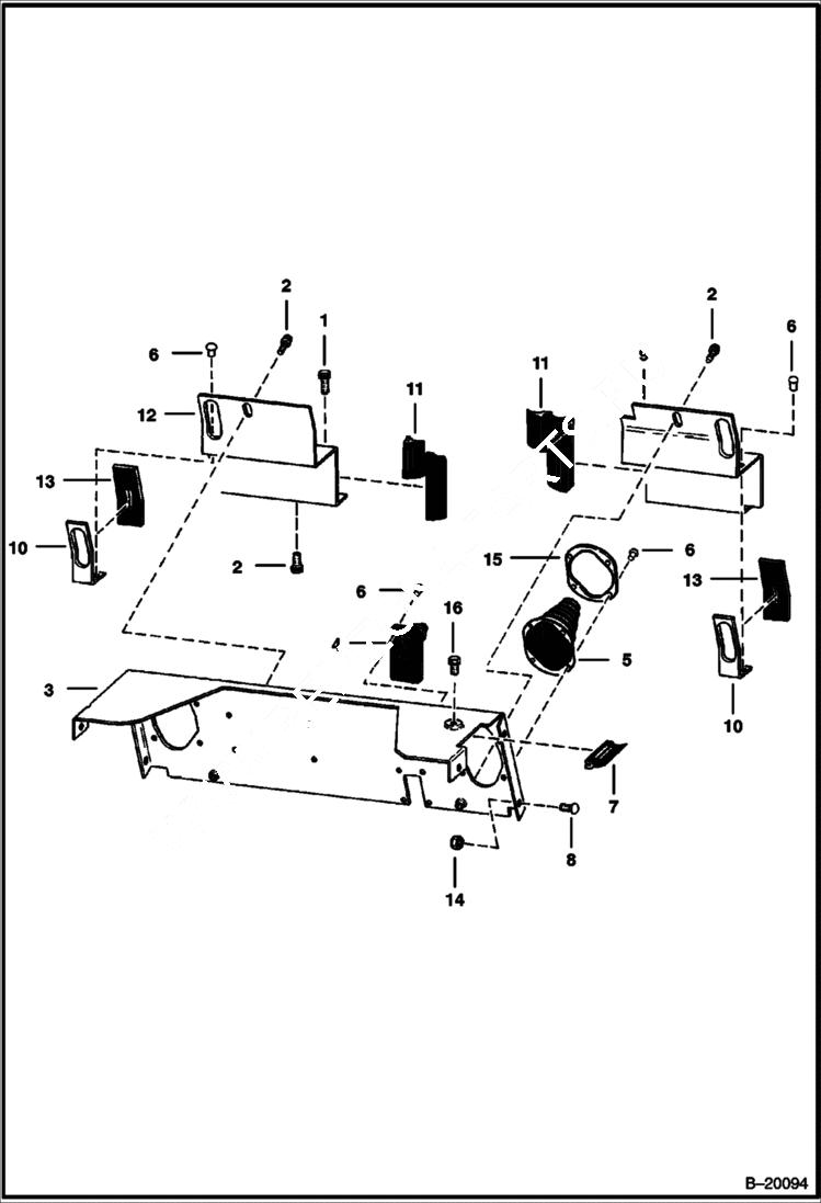 Схема запчастей Bobcat 700s - PANELS MAIN FRAME