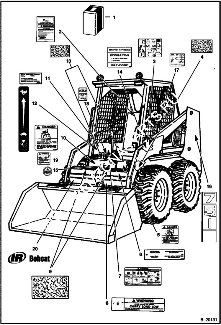 Схема запчастей Bobcat 700s - DECALS ACCESSORIES & OPTIONS