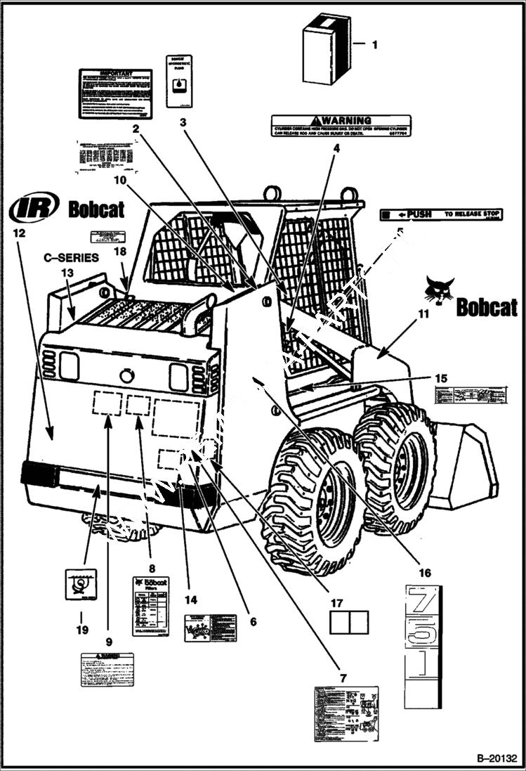 Схема запчастей Bobcat 700s - DECALS ACCESSORIES & OPTIONS