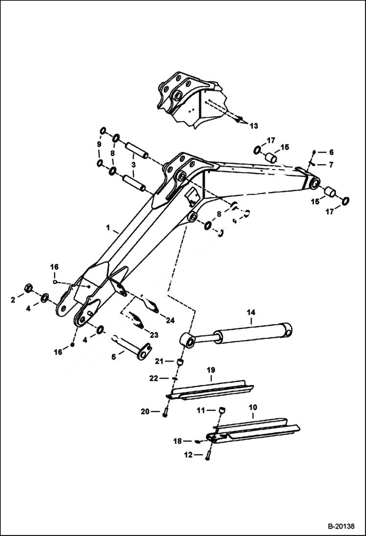 Схема запчастей Bobcat 325 - BOOM WORK EQUIPMENT