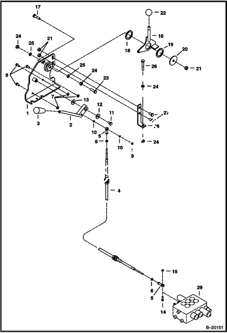Схема запчастей Bobcat 325 - BLADE & SPEED CONTROLS CONTROLS