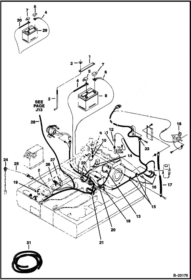 Схема запчастей Bobcat 325 - ELECTRICAL SYSTEM ELECTRICAL SYSTEM