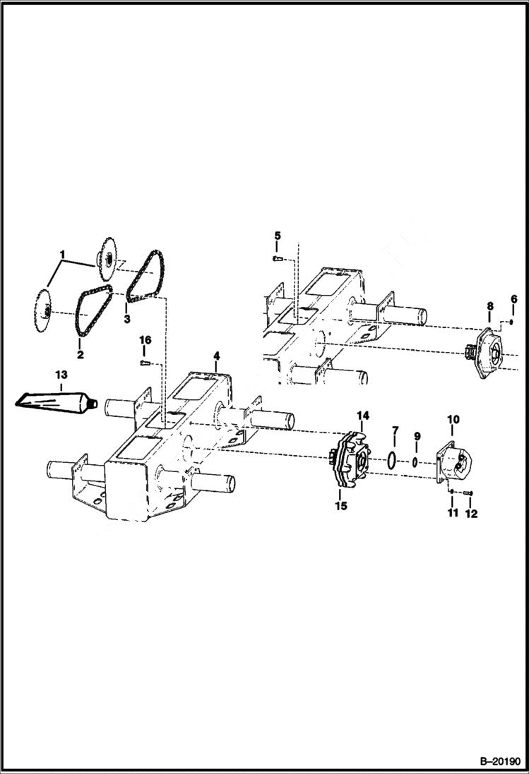 Схема запчастей Bobcat 700s - DRIVE TRAIN DRIVE TRAIN