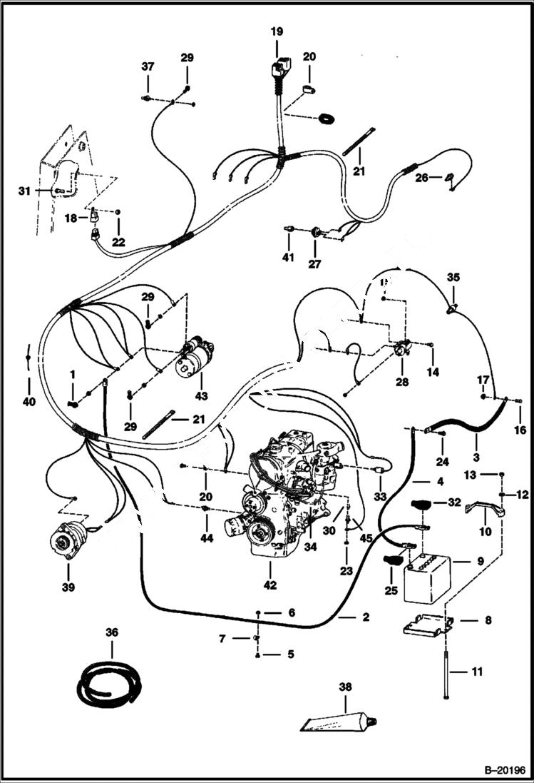 Схема запчастей Bobcat 700s - ENGINE ELECTRICAL CIRCUITRY ELECTRICAL SYSTEM