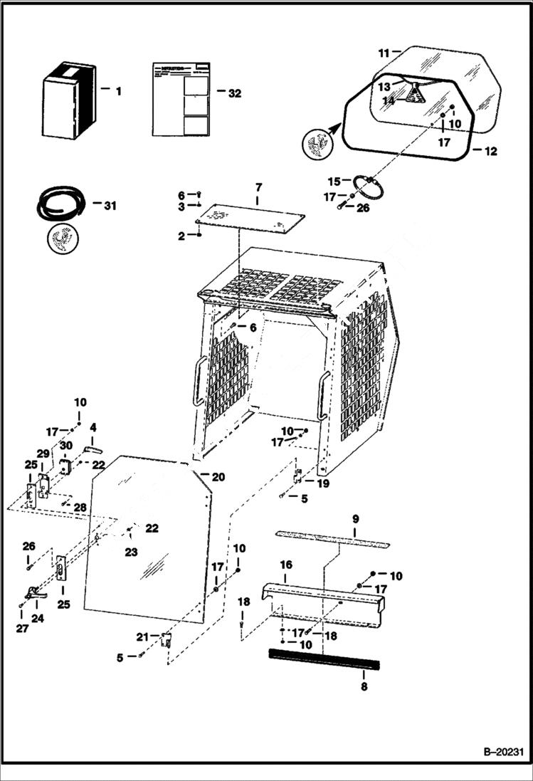 Схема запчастей Bobcat 700s - CAB ENCLOSURE (Special Applications) ACCESSORIES & OPTIONS