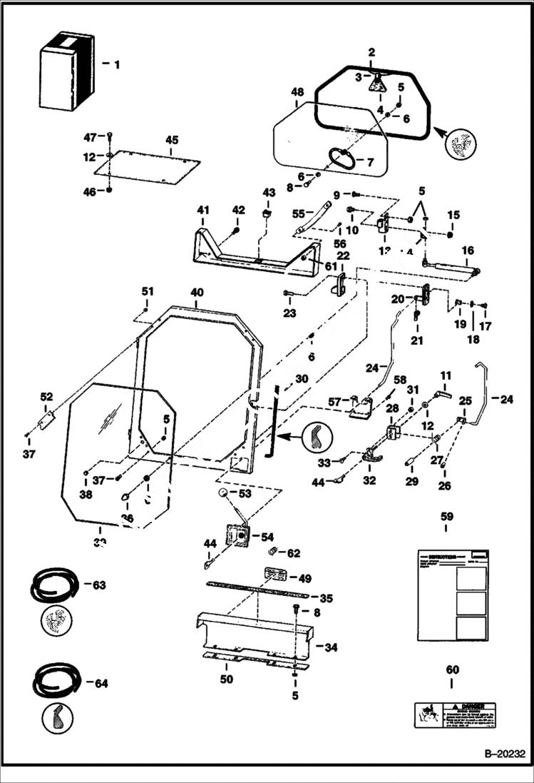 Схема запчастей Bobcat 700s - CAB ENCLOSURE (Special Applications) ACCESSORIES & OPTIONS