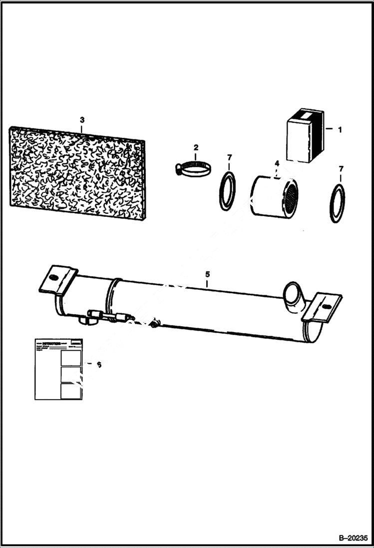 Схема запчастей Bobcat 700s - MUFFLER/PURIFIER KIT ACCESSORIES & OPTIONS