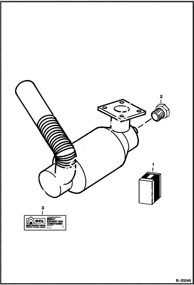 Схема запчастей Bobcat 800s - MUFFLER/PURIFIER KIT ACCESSORIES & OPTIONS