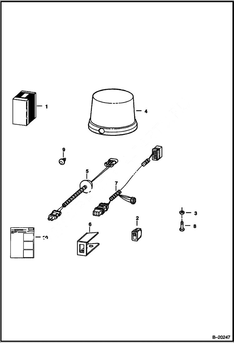 Схема запчастей Bobcat 800s - STROBE LIGHT ACCESSORIES & OPTIONS
