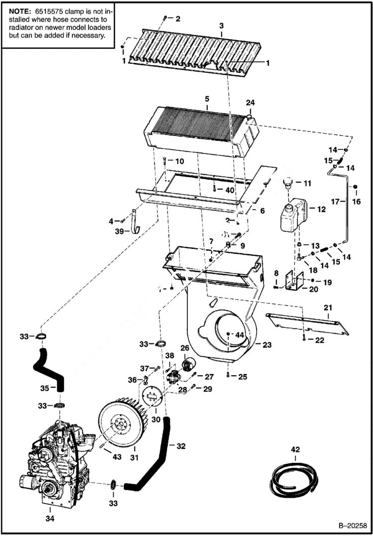 Схема запчастей Bobcat 700s - ENGINE & ATTACHING PARTS (S/N 14999 & Below) POWER UNIT