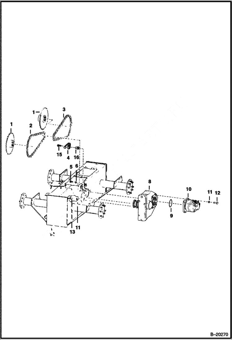 Схема запчастей Bobcat 700s - DRIVE TRAIN DRIVE TRAIN