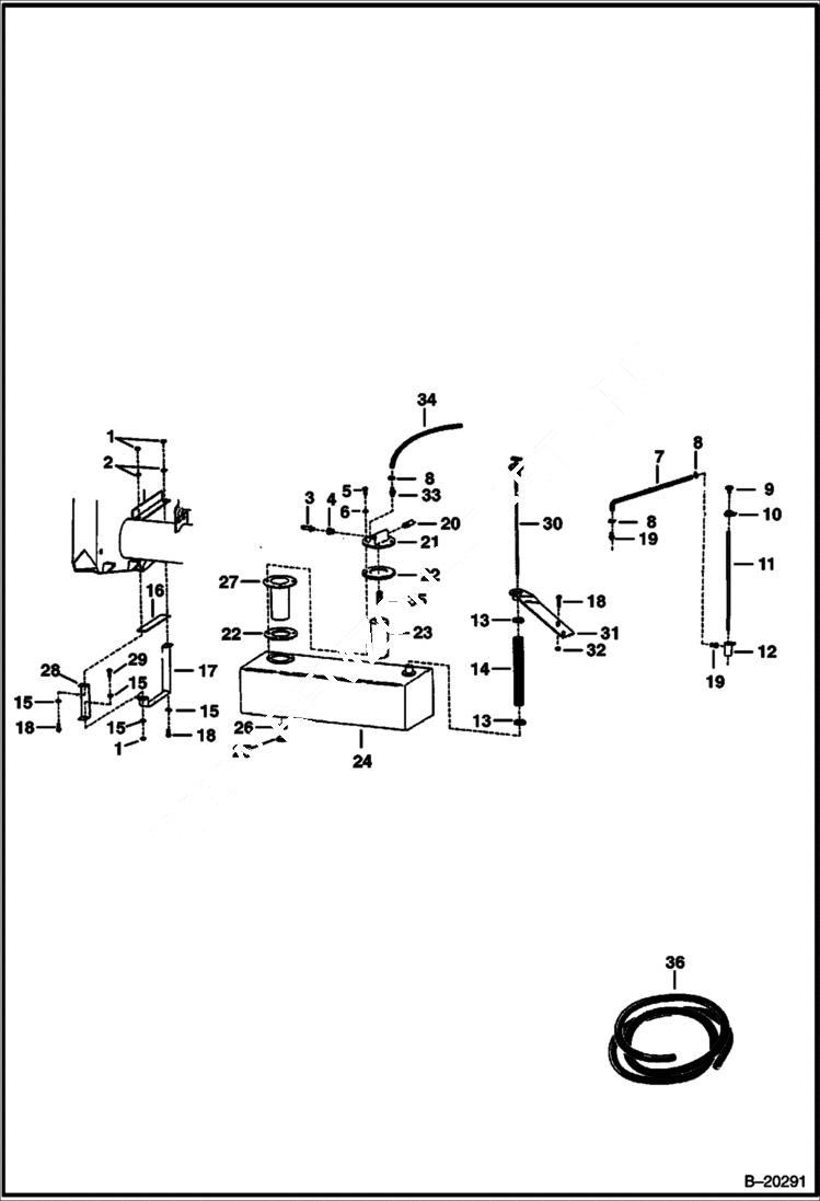 Схема запчастей Bobcat 900s - HYDRAULIC OIL RESERVOIR HYDRAULIC SYSTEM