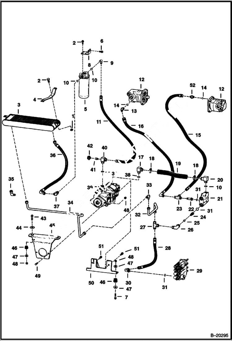 Схема запчастей Bobcat 700s - HYDROSTATIC CIRCUITRY HYDROSTATIC SYSTEM